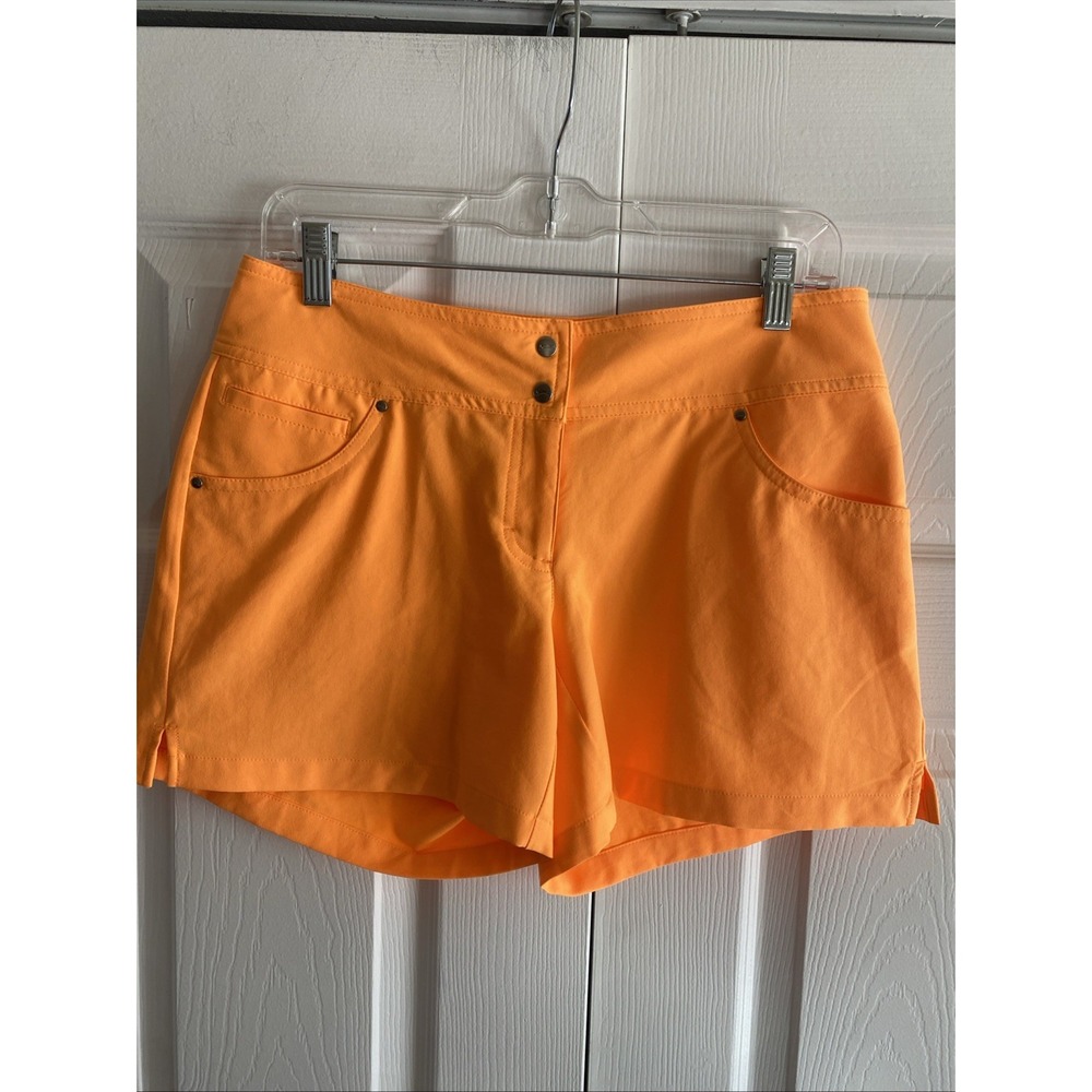 Slazenger Womens 4 Orange Golf Shorts Performance Wicking